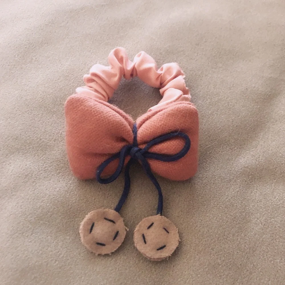 Pink Bow Tie Hair Tie